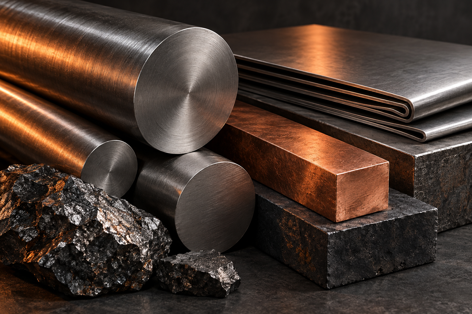 Study of metallic shapes and textures